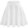 image:imageStelle Women Casual Skater Skirts with Shorts Underneath Basic Versatile Flared Mini SkortsWhite