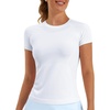 image:imageStelle Women Workout Tops Short Sleeve Seamless Athletic Shirts Yoga Gym Sports Breathable TeesShort Sleevewhite