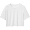 image:imageStelle Womens Crop Top Loose Short Sleeve Shirt Breathable Quick Dry UPF 50 Oversized Workout Boxy Tee for Running Athletic White Large