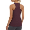 image:imageStelle Workout Tank Tops for Women Athletic Scoop Neck Racerback Shirt with Chest Pocket Yoga Gym Running Summer TopHeather Burgundy