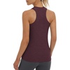 image:imageStelle Workout Tank Tops for Women Athletic Sleeveless Scoop Neck Racerback Shirt with Chest Pocket Yoga Gym Running Summer Top Heather BurgundyM