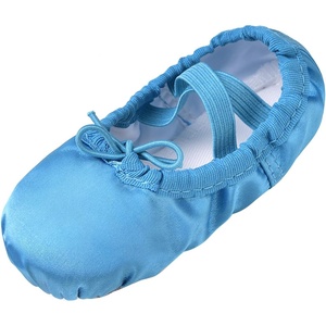 image:imageStelle Ballet Shoes for Girls Satin Ballerina Shoes Ribbons Elastic Straps  Toddler ballet shoes Ballerina slippers Soft satin upper Comfortable lining Suede leather split sole Ballet trainingBlue