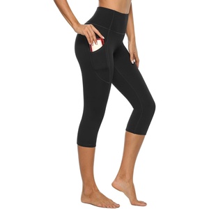 image:imageStelle Capri Leggings for Women Yoga Pants with Pockets High Waisted Legging for Gym WorkoutCotton Like Softnessblack