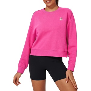 image:imageStelle Cropped Sweatshirt for Women Crewneck Pullover Tops Oversized Long Sleeve Lightweight Casual Cotton Sweat ShirtsCosmopolitan