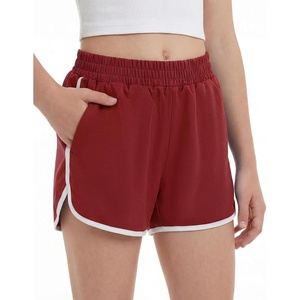 image:imageStelle Girls Athletic Shorts with Pockets Quick Dry Running Shorts Gymnastics Basketball Short for Teen KidsCrimson