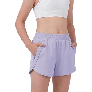 image:imageStelle Girls Athletic Shorts with Zipper Pockets Elastic Waist Running Short Basketball Volleyball Soccer Shorts for TeenLavender