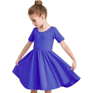 image:imageStelle Girls Cotton Short Sleeve Twirl Skater Dress 3T12Y  TwirlFriendly Skirt A LineCriss Cross BackDress for SchoolDancePlaywearCasualActiveSoft Stretch Breathable ComfyA02royal Blue Without Pocket