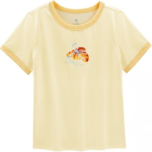 image:imageStelle Girls Graphic Tees Short Sleeve Girls Shirts Cute Tops Crew Neck Casual Basic Summer TShirt for Kids Teen 415 YearsButter Croissantvanilla