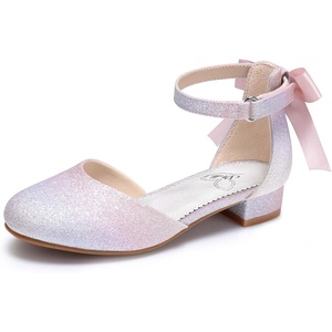 image:imageStelle Girls Low Heel Dress Shoes with Detachable Bow for Wedding PartyRainbow