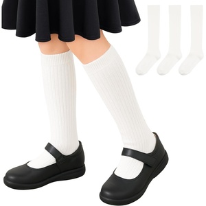 image:imageStelle Girls Socks Knee High Socks for Girls Cotton Uniform Long Sock for Toddler 3 Pairs School Socks 318 Years3white