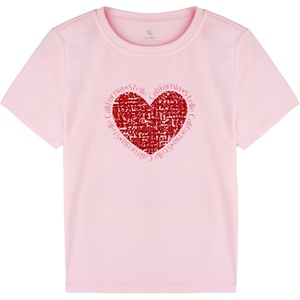 image:imageStelle Girls T Shirts Graphic Tees Short Sleeve Tshirts Crewneck Cute Summer Casual Basic Tops for Kids Teen 415 YearsCali Heartpink