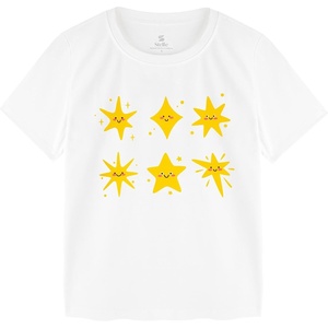 image:imageStelle Girls T Shirts Graphic Tees Short Sleeve Tshirts Crewneck Cute Summer Casual Basic Tops for Kids Teen 415 YearsGolden Sparkwhite