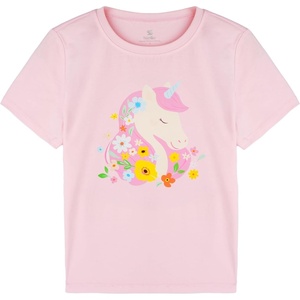 image:imageStelle Girls T Shirts Graphic Tees Short Sleeve Tshirts Crewneck Cute Summer Casual Basic Tops for Kids Teen 415 YearsLilac Unicornpink