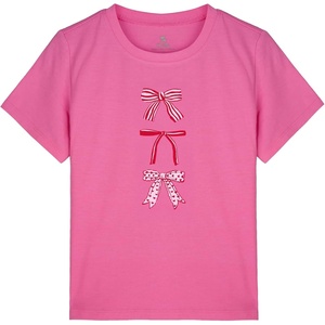 image:imageStelle Girls T Shirts Graphic Tees Short Sleeve Tshirts Crewneck Cute Summer Casual Basic Tops for Kids Teen 415 YearsSweet Knotfuchsia