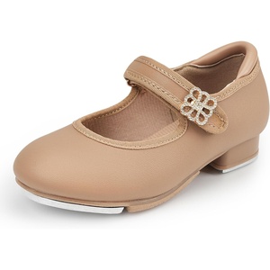 image:imageStelle Girls Tap Shoes Rhinestone BuckleToddlerLittle KidBig Kid  Rhinestone flower detailMary Jane styleSteel toe heel tapsCushioned insoleBeginner tap danceTan
