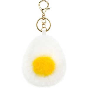 image:imageStelle Pom Pom Keychain Rabbit Fur Bag Charms Fluffy Cute Keychains Purse Backpack Accessories Gifts for GirlsWomenHard Boil
