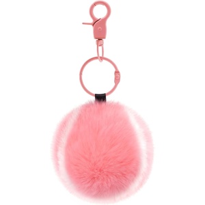 image:imageStelle Pom Pom Keychain Rabbit Fur Bag Charms Fluffy Cute Keychains Purse Backpack Accessories Gifts for GirlsWomenPinktennis Ball
