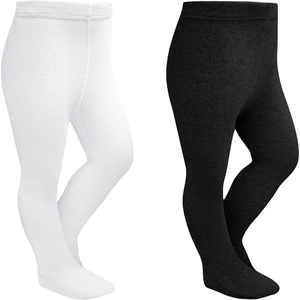 image:imageStelle Toddler Girls Tights Baby Cable Knit Thick Stockings Cotton Winter Warm Leggings Pantyhose 123 PackBlackwhite