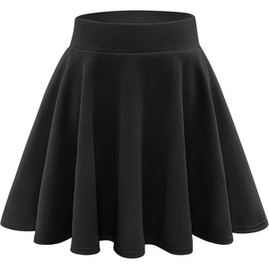 image:imageStelle Women Casual Skater Skirts with Shorts Underneath Basic Versatile Flared Mini SkortsBlack
