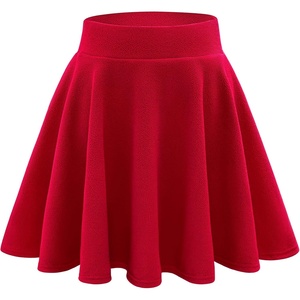 image:imageStelle Women Casual Skater Skirts with Shorts Underneath Basic Versatile Flared Mini SkortsRed
