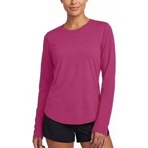 image:imageStelle Women Long Sleeve Workout Tops UPF 50 UV Protection Running Athletic Shirt Lightweight Quick DryFuchsia