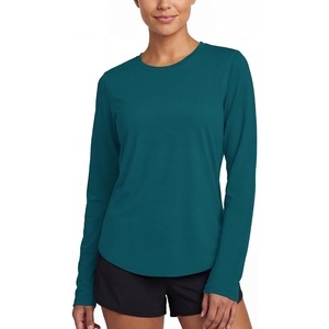image:imageStelle Women Long Sleeve Workout Tops UPF 50 UV Protection Running Athletic Shirt Lightweight Quick DryPeacock Blue
