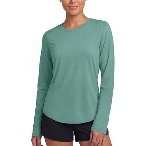 image:imageStelle Women Long Sleeve Workout Tops UPF 50 UV Protection Running Athletic Shirt Lightweight Quick DrySage Green