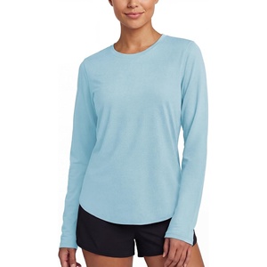 image:imageStelle Women Long Sleeve Workout Tops UPF 50 UV Protection Running Athletic Shirt Lightweight Quick DrySky Blue