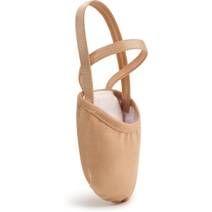 image:imageStelle Women Lyrical Shoes Half Soles Pirouettes Dance Canvas Turners  Highly stretch canvas Suede outsole Presewn elastic straps Pirouettes Lyrical dance Contemporary dance FlexibleTan