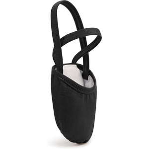 image:imageStelle Women Lyrical Shoes Half Soles Pirouettes Dance Canvas Turners  Highly stretch canvas Suede outsole Presewn elastic straps Pirouettes Lyrical dance Contemporary dance FlexibleBlack