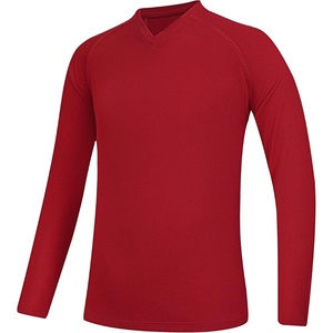 image:imageStelle Youth Girls Athletic Performance Long Sleeve Shirts V Neck Moisture Wicking Base Layer UndershirtRed