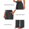 image:imageStelle 28 Wide Leg Yoga Pants Womens High Waisted Cozy Sweatpants Flowy Sports Athletic Lounge Pants with PocketsCharcoal