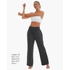 image:imageStelle 28 Wide Leg Yoga Pants Womens High Waisted Cozy Sweatpants Flowy Sports Athletic Lounge Pants with PocketsCharcoal
