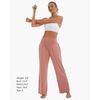 image:imageStelle 28 Wide Leg Yoga Pants Womens High Waisted Cozy Sweatpants Flowy Sports Athletic Lounge Pants with PocketsDusty Pink