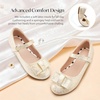 image:imageStelle Dress Shoes for Girls Mary Jane Flats with Bow for School PartyChampagne Glimmer