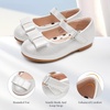 image:imageStelle Dress Shoes for Girls Mary Jane Flats with Bow for School PartyLight Silver
