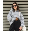 image:imageStelle Fleece Hoodies for Women Long Sleeve Sweatshirts Comfy Pullover Outfits Casual Tops with PocketsLight Grey