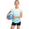 image:imageStelle Girls Athletic Shirts Short Sleeve Running Dry Fit Tops Kids Teens  Ombre Moisturewicking Quick dry Breathable Lightweight Soccer Training Sports Crewneck Active tshirts Summer TeeLight Blue