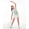 image:imageStelle Girls Athletic Shirts Short Sleeve Running Dry Fit Tops Kids Teens  Ombre Moisturewicking Quick dry Breathable Lightweight Soccer Training Sports Crewneck Active tshirts Summer TeeRainbow Wash