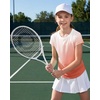 image:imageStelle Girls Athletic Shirts Short Sleeve Running Dry Fit Tops Kids Teens  Ombre Moisturewicking Quick dry Breathable Lightweight Soccer Training Sports Crewneck Active tshirts Summer TeeCoral