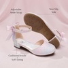 image:imageStelle Girls Low Heel Dress Shoes with Detachable Bow for Wedding Party  Removable bow Princess shoes Flower girl Dress occasions PU finish Glitter finish Ankle Strap Closed Toe ToddlerRainbow