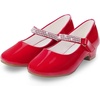 image:imageStelle Girls Mary Jane Dress Shoes Low Heel Glitter Patent Bow Kids Party Wedding Flower Girl School ShoesToddlerLittleBig KidClassic Patentred