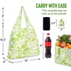 image:imageStelle Lightweight Reusable Grocery Bag with Handles Ripstop Nylon Foldable Tote Shopping Bags for Travel and GroceriesGreen Geometry