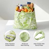 image:imageStelle Lightweight Reusable Grocery Bag with Handles Ripstop Nylon Foldable Tote Shopping Bags for Travel and GroceriesGreen Geometry