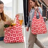 image:imageStelle Lightweight Reusable Grocery Bag with Handles Ripstop Nylon Foldable Tote Shopping Bags for Travel and GroceriesLove Match
