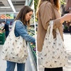 image:imageStelle Lightweight Reusable Grocery Bag with Handles Ripstop Nylon Foldable Tote Shopping Bags for Travel and GroceriesPanda Friends