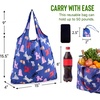 image:imageStelle Lightweight Reusable Grocery Bag with Handles Ripstop Nylon Foldable Tote Shopping Bags for Travel and GroceriesPuppy Paradeblue