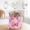 image:imageStelle Lightweight Reusable Grocery Bag with Handles Ripstop Nylon Foldable Tote Shopping Bags for Travel and GroceriesPuppy Paradepink