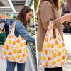 image:imageStelle Lightweight Reusable Grocery Bag with Handles Ripstop Nylon Foldable Tote Shopping Bags for Travel and GroceriesSparkling Peach