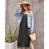 image:imageStelle Nightgowns for Women Racerback Sleeveless Pajama Dress Spaghetti Strap Sleepwear NightshirtCharcoal